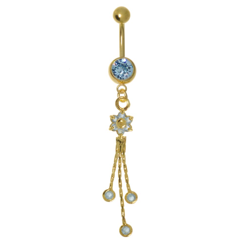 Vergoldetes Bauchpiercing