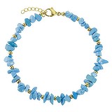Bracelet Acier inoxydable Revêtement PVD (couleur or) Turquoise