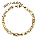 Bracelet Stainless Steel PVD-coating (gold color) zirconia