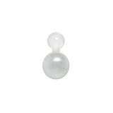 Ohrpiercing Silber 925 Synthetische Perle Bioplast