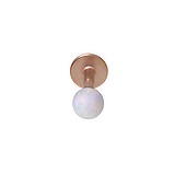 Piercing orecchio Metallo chirurgico 316L Rivestimento PVD (colore oro) Synthetic opal