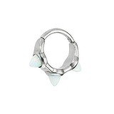Piercing orecchio Metallo chirurgico 316L Synthetic opal Goccia Forma_di _goccia