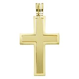 Edelstahl-Anhänger Edelstahl PVD Beschichtung (goldfarbig) Kreuz