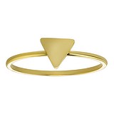 Anello acciaio inox Acciaio inox Rivestimento PVD (colore oro) Triangolo Trilatero