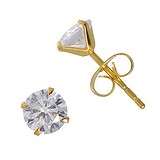 Earrings Stainless Steel Crystal PVD-coating (gold color)
