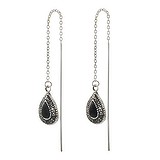 Dangle earrings Silver 925 Resin Drop drop-shape waterdrop