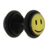 fake-plug Acryl Chirurgisch staal 316L Glas PVC Smiley Smilie Smily