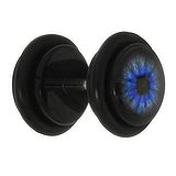 Fake-Plug Verre en acrylique Acier chirurgical 316L Verre PVC Oeil Iris Pupille
