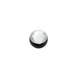 1.2mm Balle de piercing Cristal premium Acier chirurgical 316L Revêtement PVD noir