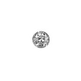1.2mm Piercing ball Crystal Surgical Steel 316L Epoxy