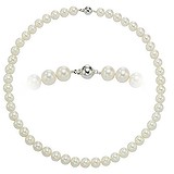 Chaîne de perles Argent 925 Perles d´eau douce