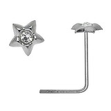Nose piercing Silver 925 Crystal Star