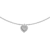 Neck jewelry Silver 925 zirconia Heart Love