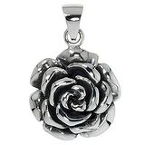 Silber-Anhänger Silber 925 Blume Rose