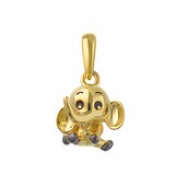 Kinder Halskette Silber 925 Gold-Beschichtung (vergoldet) Ganesha Elefant