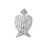 Neck jewelry Silver 925 zirconia Wings