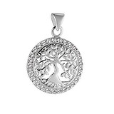 Neck jewelry Silver 925 zirconia Tree Tree_of_Life