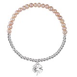 Bracelet Argent 925 Perles d´eau douce Feuille Motif_floral