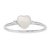 zilveren-ring Zilver 925 Schelpen hart liefde