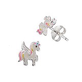 Kids earrings Enamel Unicorn