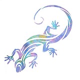 Fake-Tattoo Auf Papier gedruckte Farbe Hautverträglicher Klebstoff Salamander Gecko Gekko