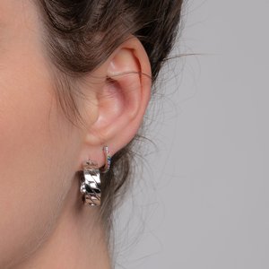 Dangle earrings Silver 925 zirconia