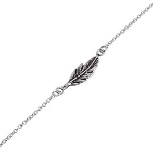 Anklet Silver 925 Feather