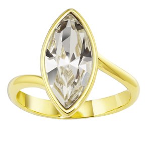 zilveren-ring Zilver 925 Premium kristal PVD laag (goudkleurig)