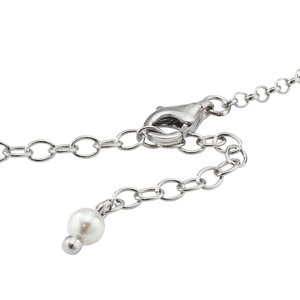 Armband Silber 925 Synthetische Perle mit Kristallkern