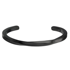Bracelet rigide Acier inoxydable Revêtement PVD noir
