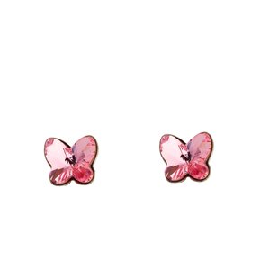 Kinder Ohrringe Silber 925 Premium Kristall Schmetterling Sommervogel