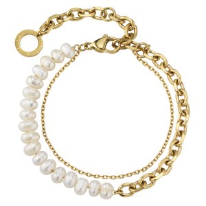 PAUL HEWITT Bracelet Acier inoxydable Perles d´eau douce Revêtement d´or (doré)
