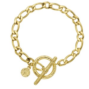 Bracelet Acier inoxydable Revêtement d´or (doré) Fleur Feuille Motif_floral