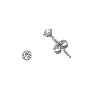 Earrings Surgical Steel 316L Premium crystal PVC