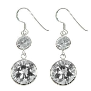 Dangle earrings Silver 925 zirconia
