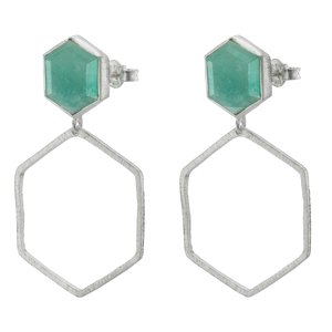 Shrestha Designs Dangle earrings Silver 925 Amazonite