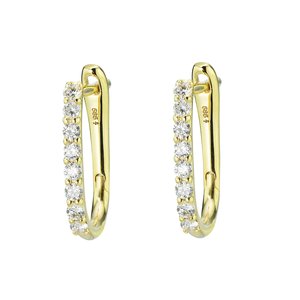 Joyas de oro para las orejas Oro de 14K Diamante de laboratorio