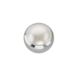 Chiusura piercing Perla sintetica Metallo chirurgico 316L