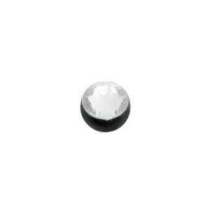 1.2mm bola perforación Cristal premium Acero quirúrgico Revestimiento PVD (negro)