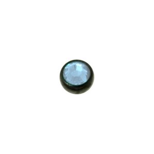 1.2mm Palla da piercing Cristallo pregiato Metallo chirurgico 316L Rivestimento PVD (nero)