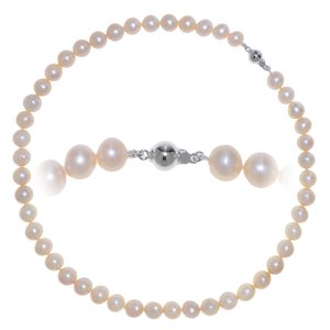 Collana di perle Perle di acqua dolce Argento 925