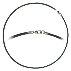 Schlichte Halskette Edelstahl PVC