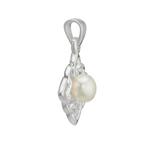 Pendentif Argent 925 Perles d´eau douce Fleur Feuille Motif_floral