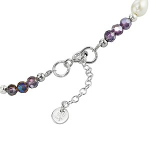 Bracelet Argent 925 Perles d´eau douce Verre