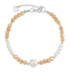 Bracelet Argent 925 Perles d´eau douce Verre