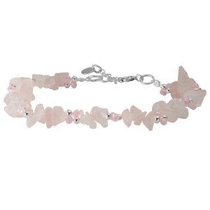 Stone Bracelet Silver 925 Rose quartz