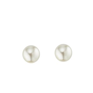 Ear studs Silver 925 High quality synthetic pearl with a crystal core PVD-coating (gold color)