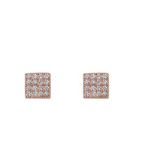 Ear studs Silver 925 PVD-coating (gold color) zirconia