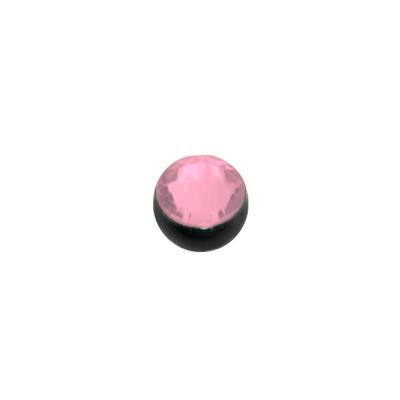 1.2mm Piercing-Kugel Premium Kristall Chirurgenstahl 316L PVD Beschichtung (schwarz)