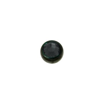 1.2mm Piercing-Kugel Premium Kristall Chirurgenstahl 316L PVD Beschichtung (schwarz)